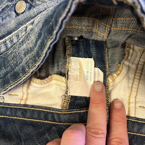 Vintage Y2k 2000s Hudson Jean Cut Off Hi-waisted Shorts Women's Size 27 - Picture 6 of 7